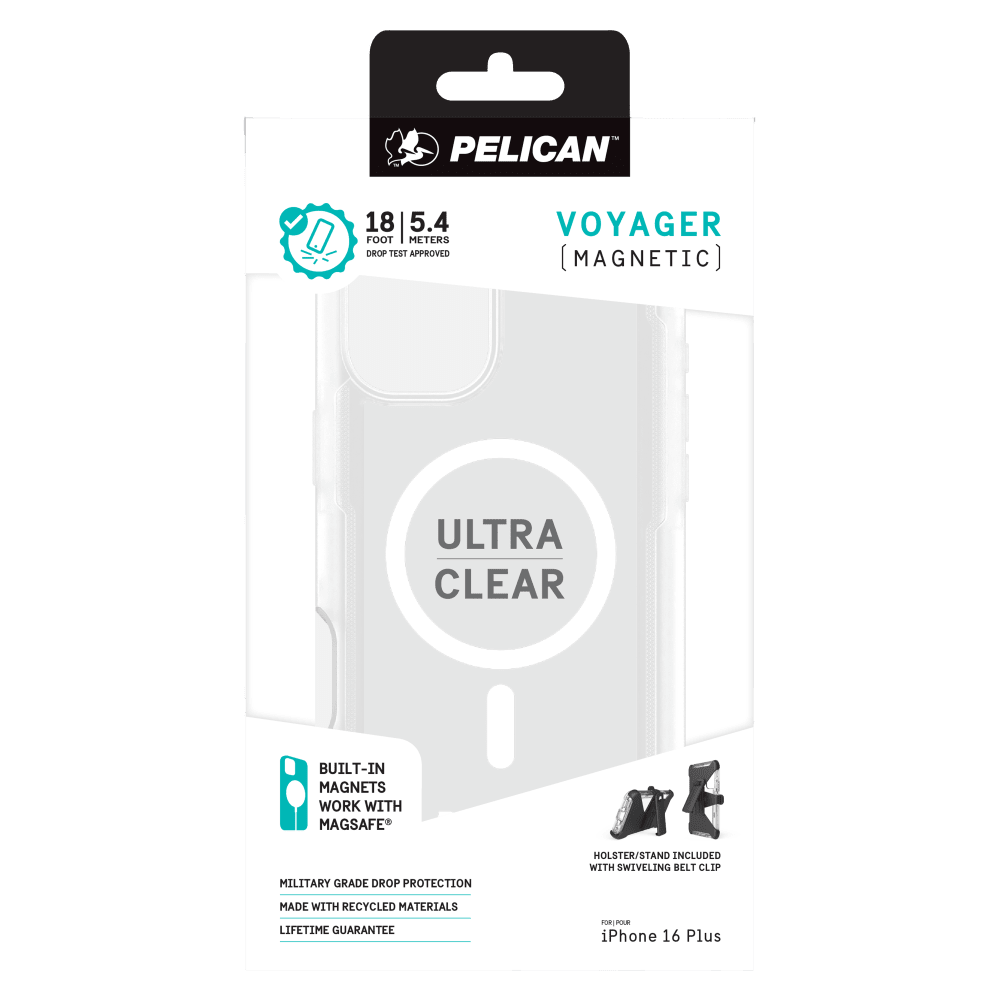 Pelican Voyager MagSafe Case with Holster for Apple iPhone 16 Plus