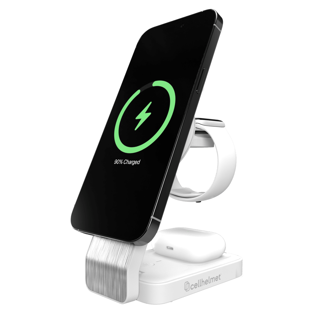 Cellhelmet Qi2 3 in 1 Charging Station with 3in Charging Cable