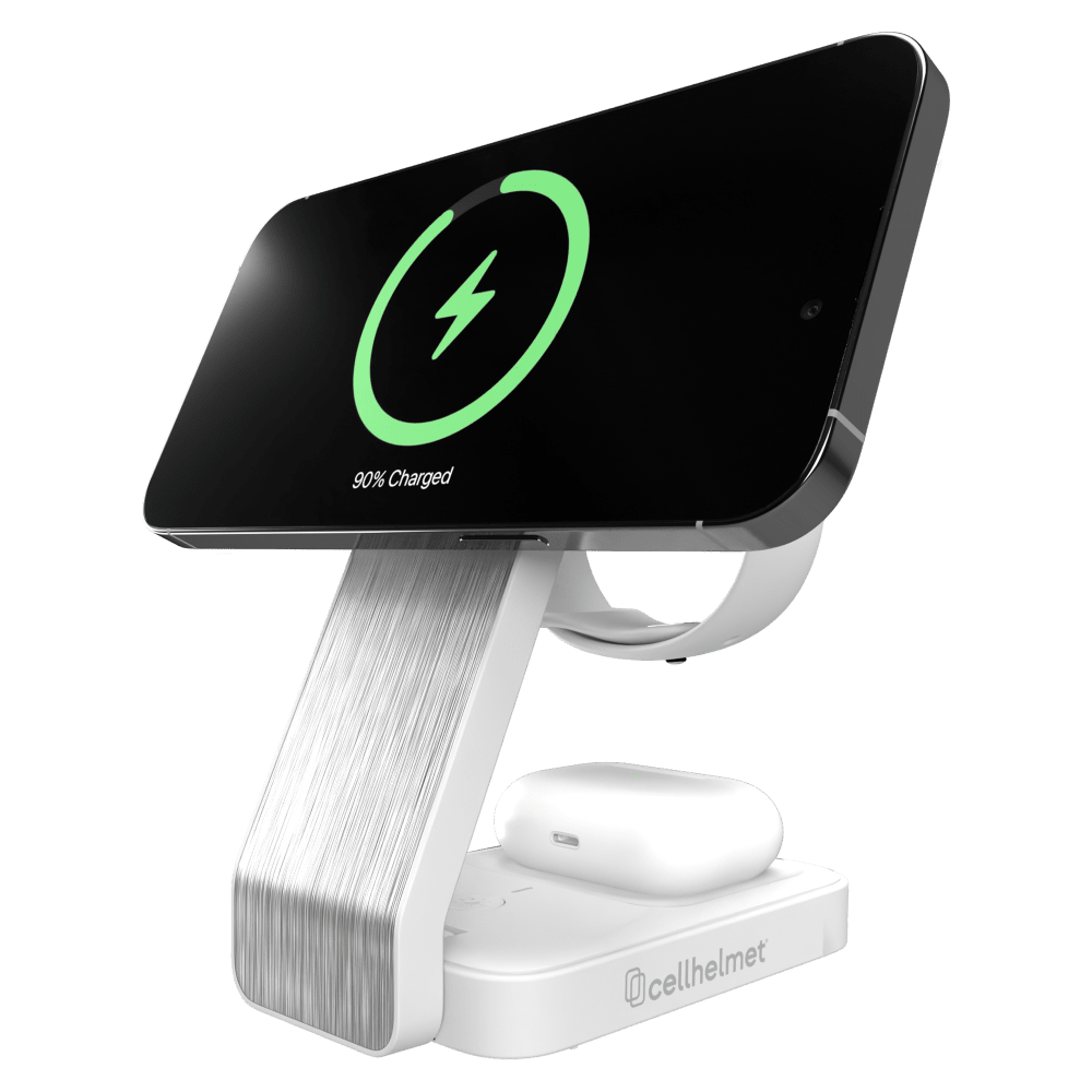 Cellhelmet Qi2 3 in 1 Charging Station with 3in Charging Cable