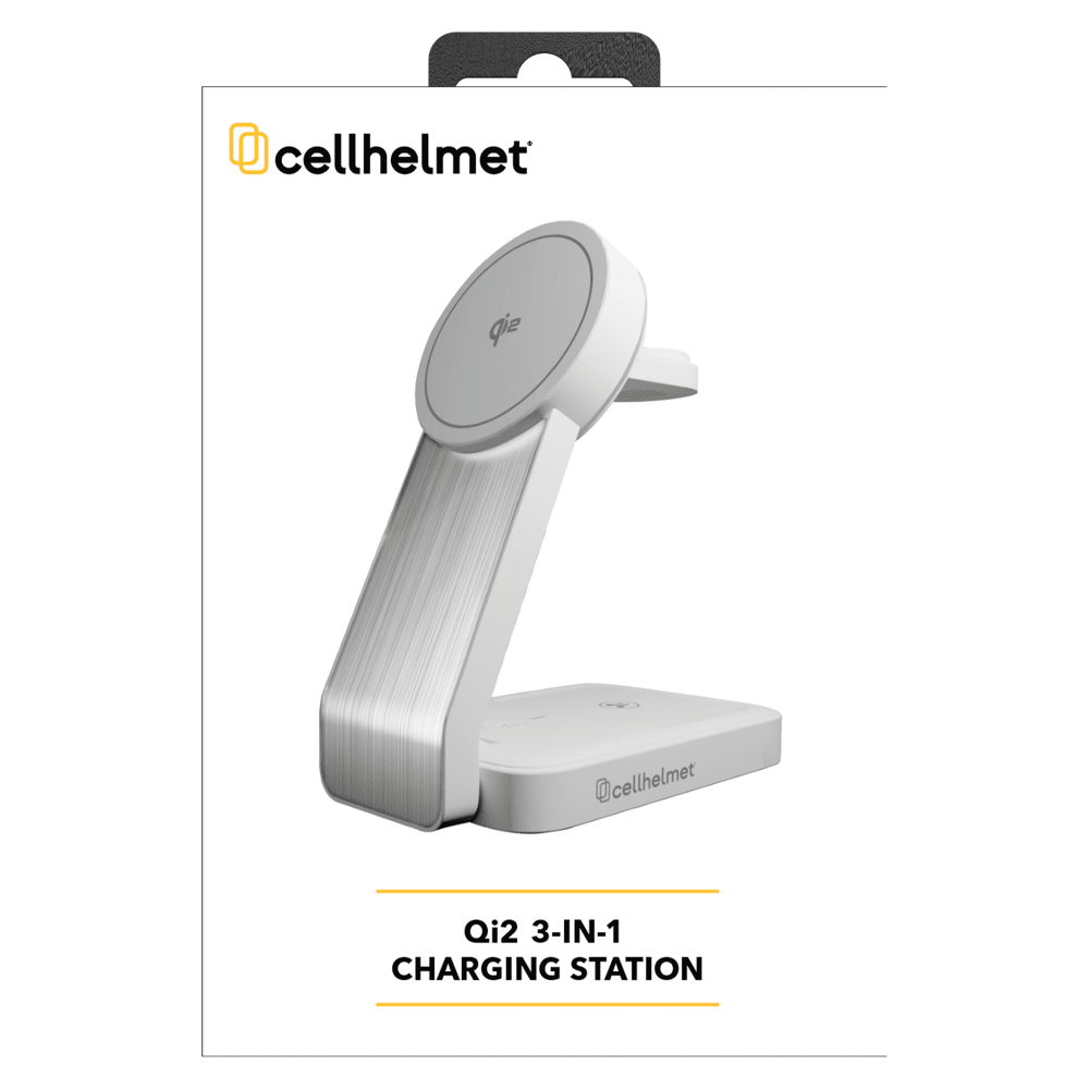 Cellhelmet Qi2 3 in 1 Charging Station with 3in Charging Cable