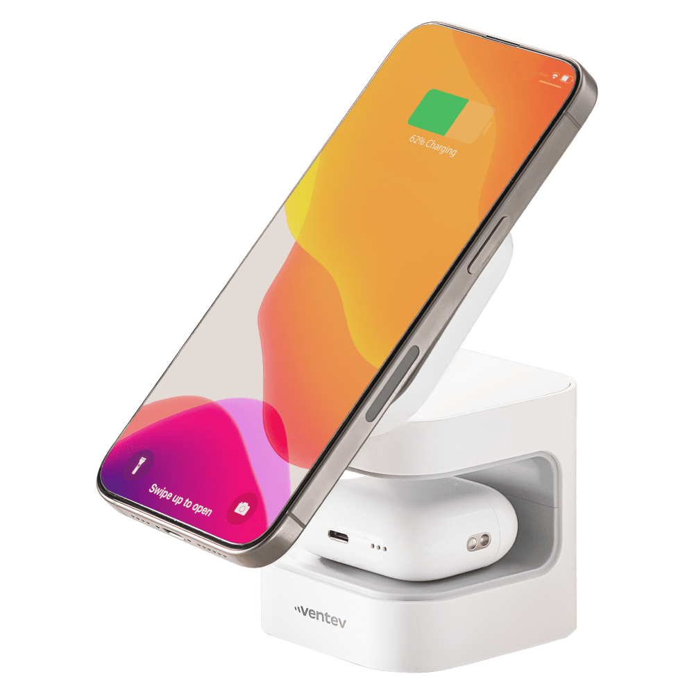 Ventev 15W Qi2 Wireless Charging Cube 2-in-1