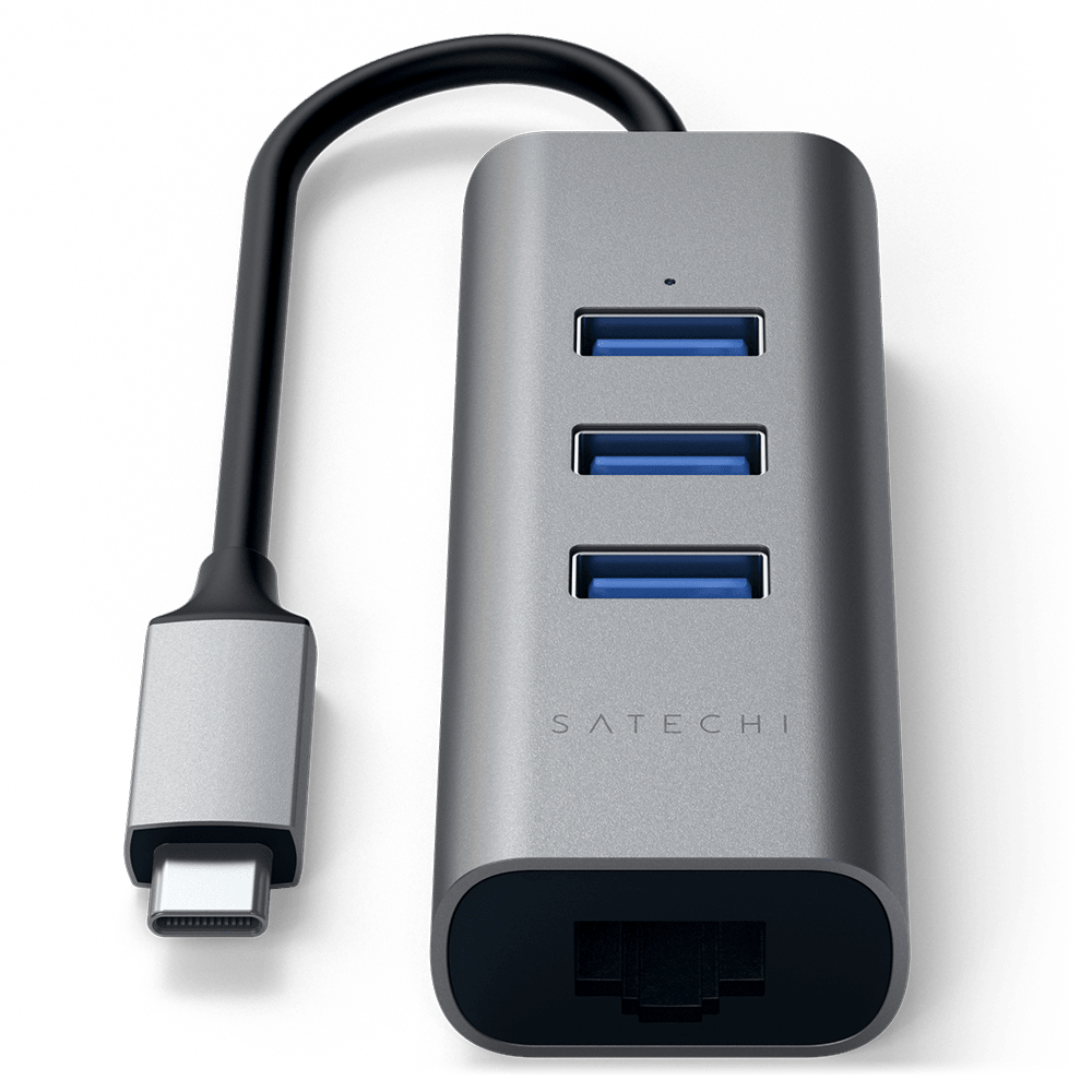 Satechi Type C 2 in 1 USB Hub with Ethernet