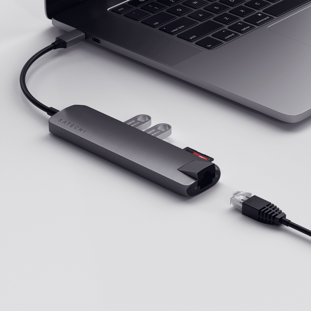 Satechi USB C Slim Multi Port with Ethernet Adapter