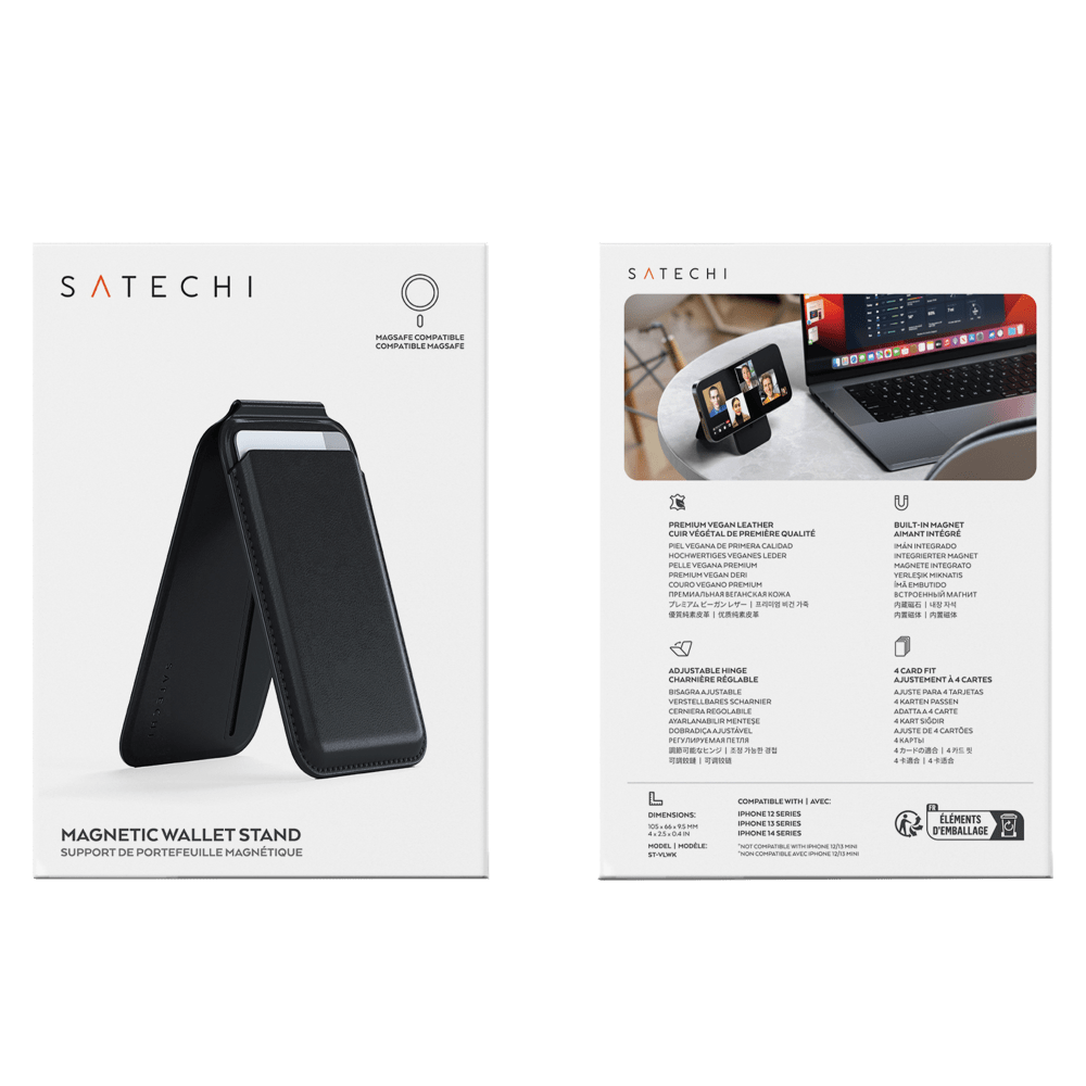 Satechi Vegan Leather Magnetic Wallet Stand