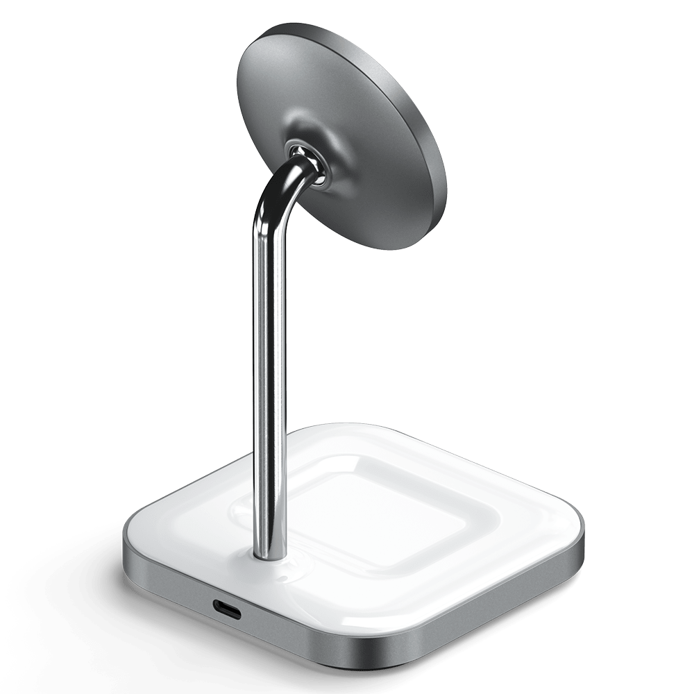 Satechi Aluminum 2 in 1 Magnetic Wireless Charging Stand / Pad 7.5W