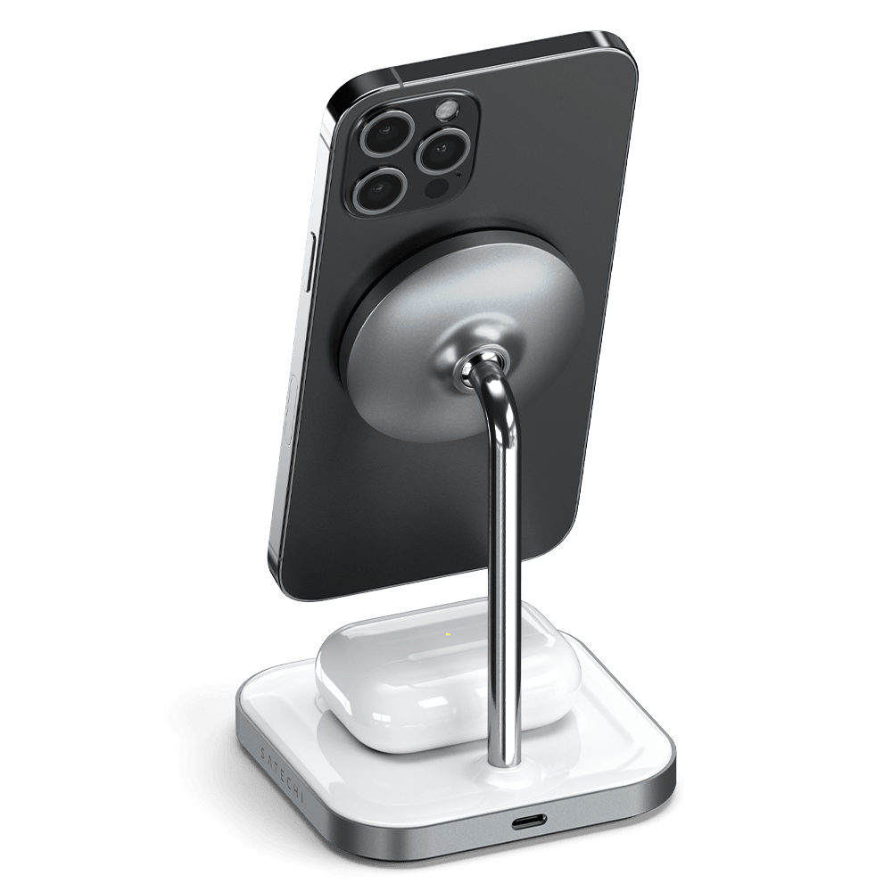 Satechi Aluminum 2 in 1 Magnetic Wireless Charging Stand / Pad 7.5W