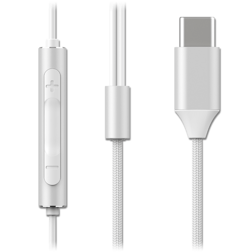 Sway C-Buds Premium USB C Connection Braided Earbuds with Mic and Volume Control