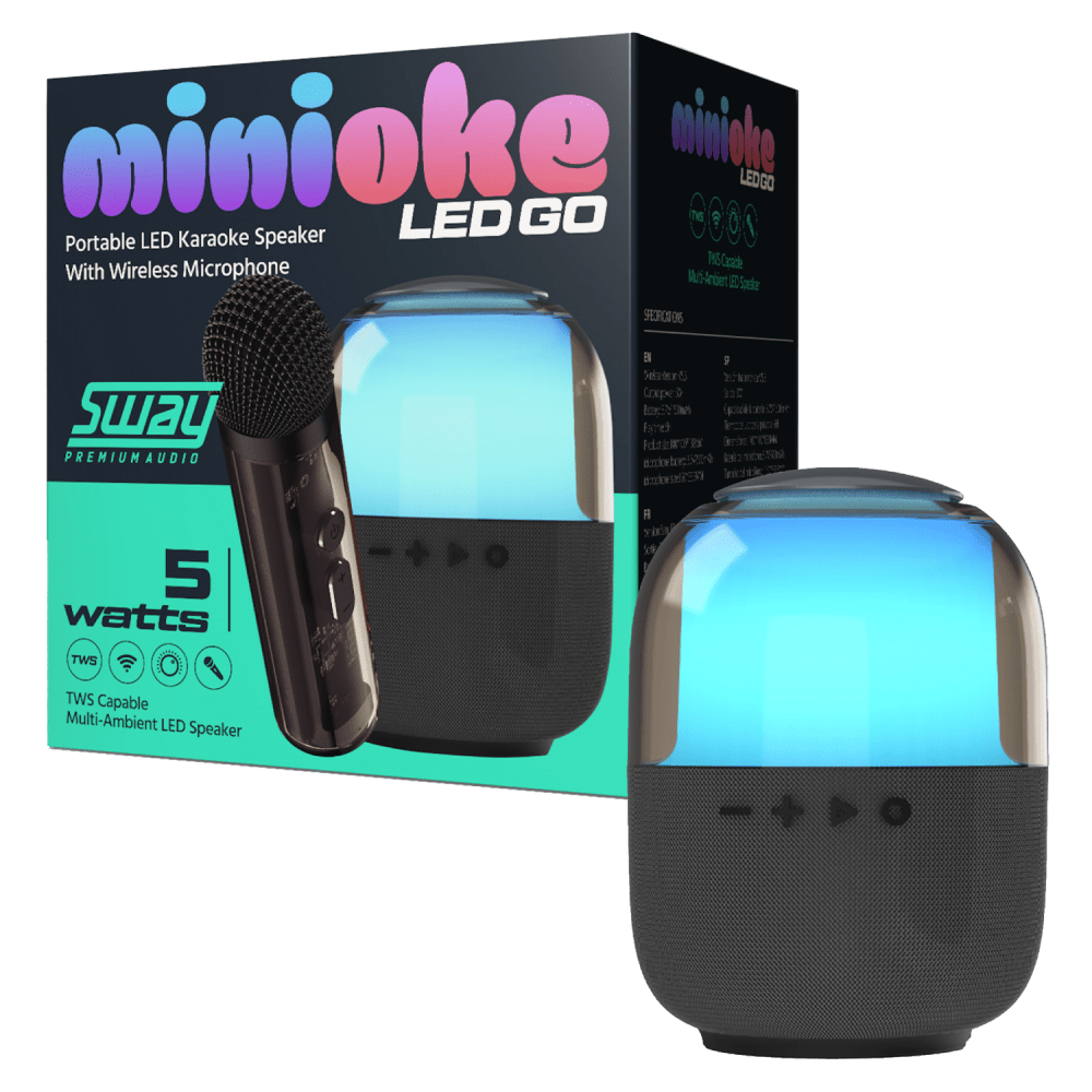 Sway Minioke LED Go Bluetooth Karaoke Speaker
