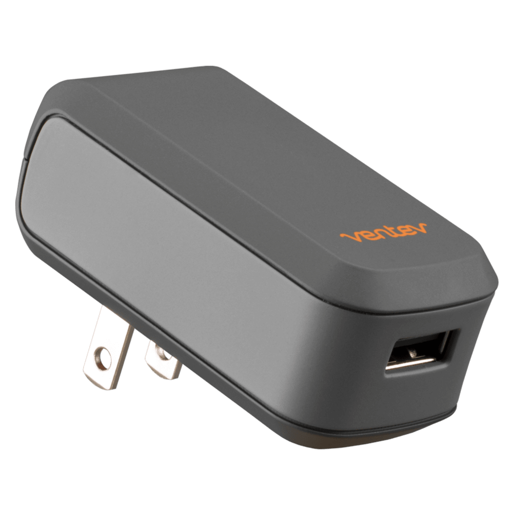 Ventev 12W wallport r1240 Wall Charger and USB A to Apple Lightning Cable 3.3ft Gray