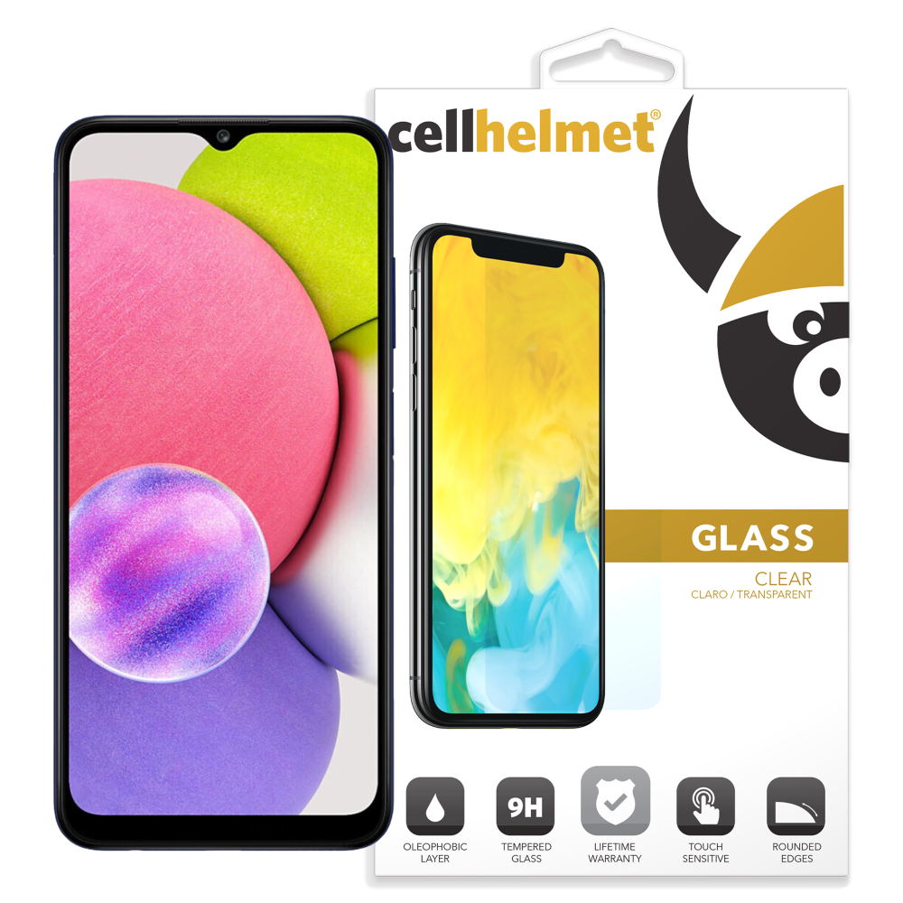 Cellhelmet Tempered Glass Screen Protector for Samsung Galaxy A03s