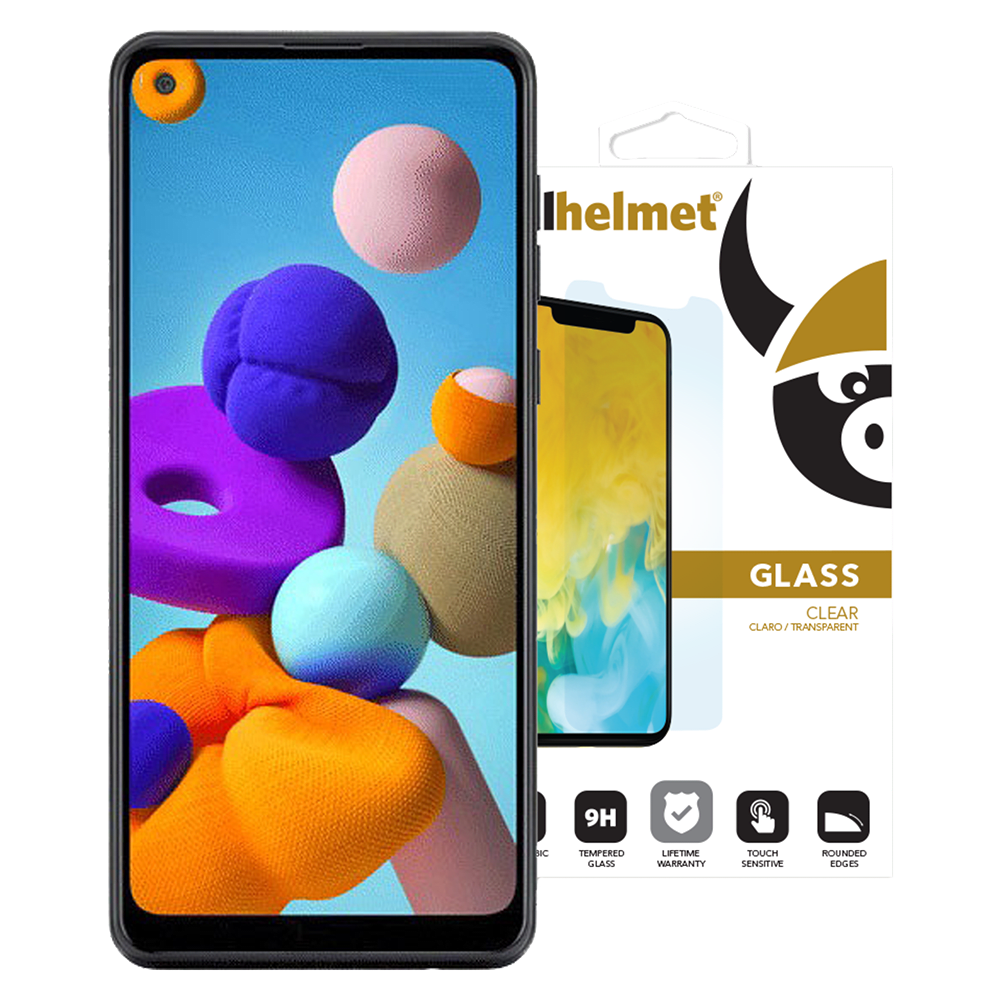 cellhelmet Tempered Glass Screen Protector for Samsung Galaxy A21 Clear