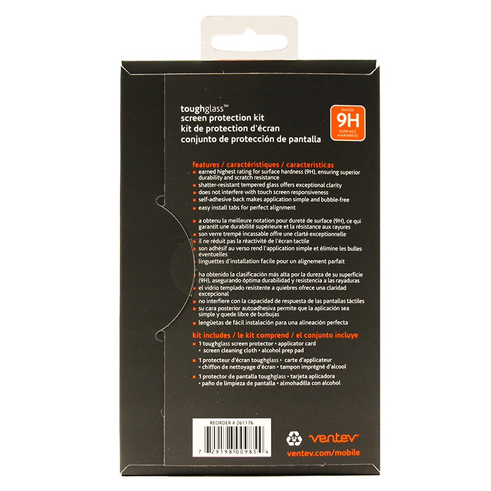 Ventev toughglass easy install tab Tempered Glass Screen Protector for iPhone 12 / 12 Pro