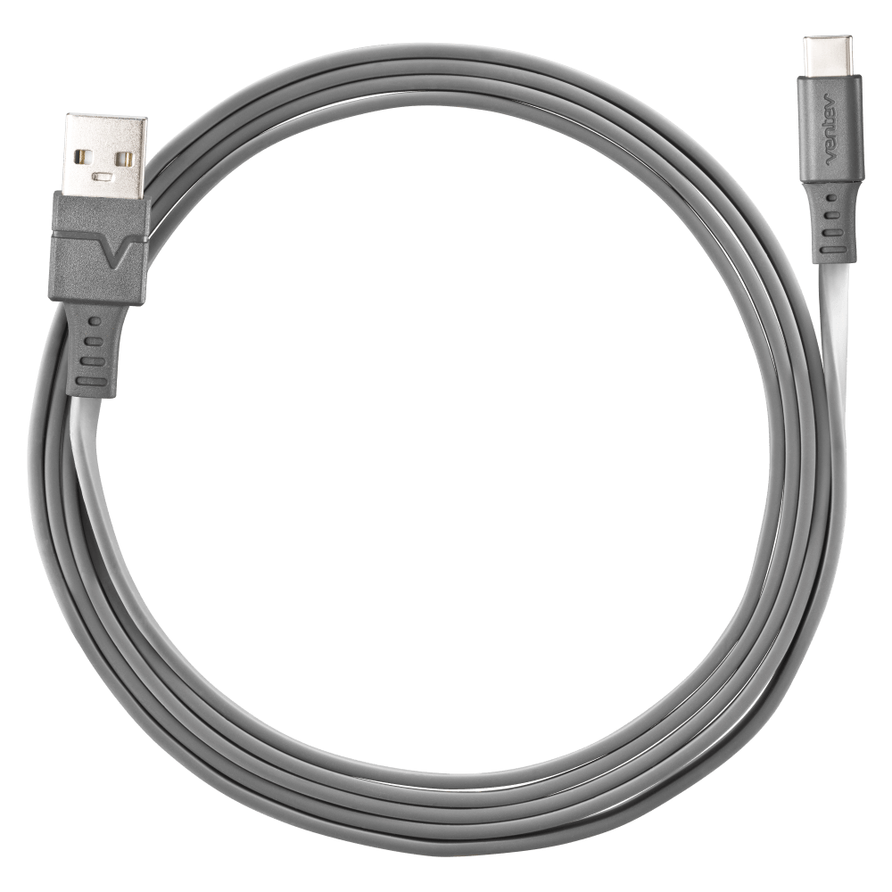 Ventev chargesync USB A to USB C 2.0 Cable 6ft Gray