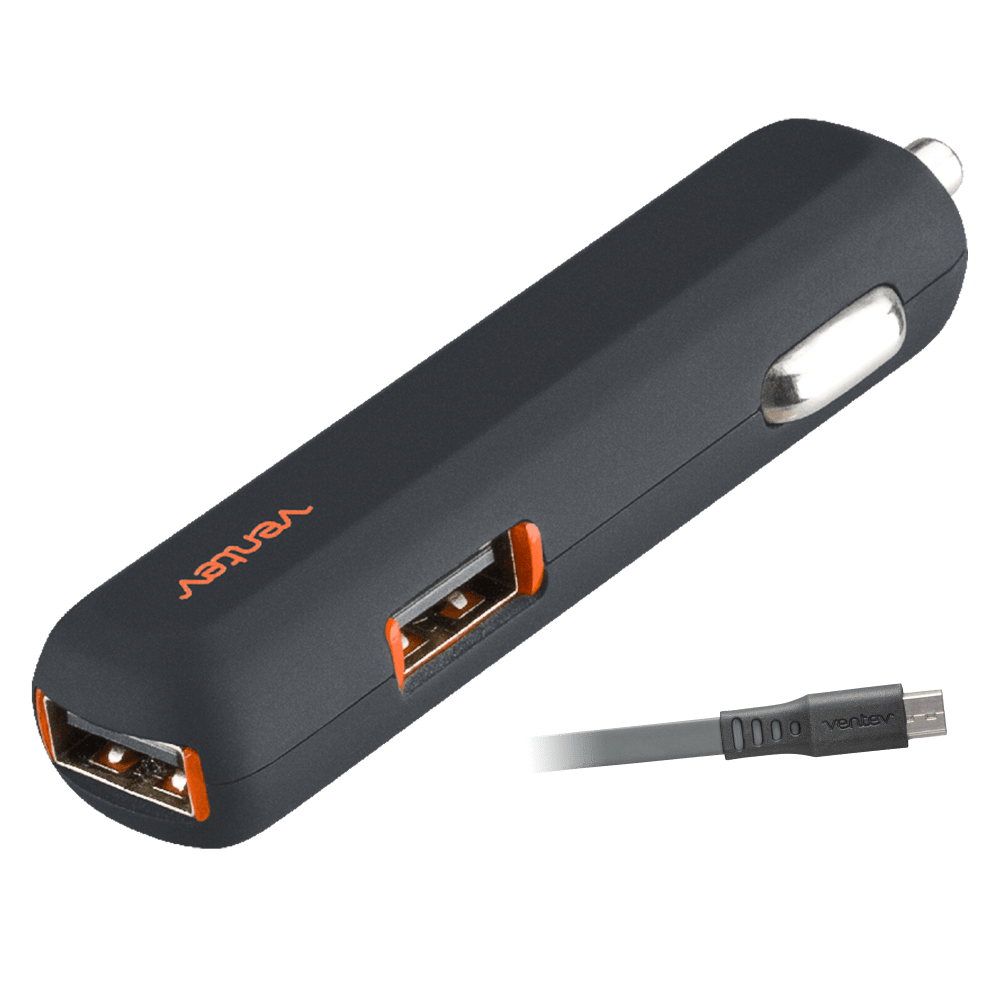 Ventev 24W dashport r2240 Dual USB A Car Charger and USB A to Micro Cable 3.3ft