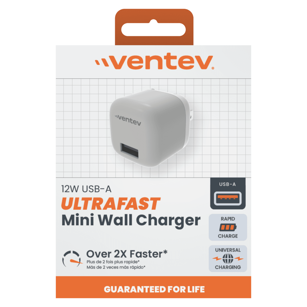 Ventev 12W USB A Universal Mini Wall Charger