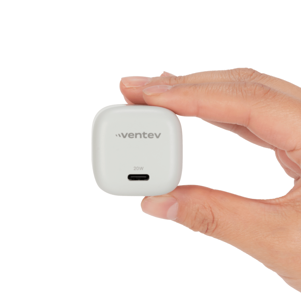 Ventev 20W ULTRAFAST USB C Universal Mini Wall Charger and USB C to Apple Lightning Cable
