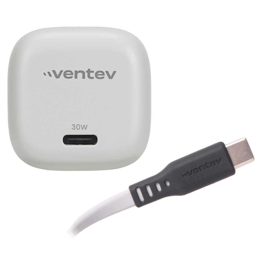 Ventev 30W PD PPS Mini USB C Wall Charger and USB C to USB C Cable 3.3ft