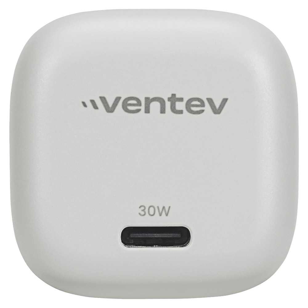 Ventev 30W ULTRAFAST USB C Universal GaN Mini Wall Charger and USB C to USB C Cable