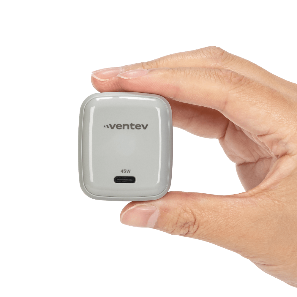 Ventev Ventev 45W USB-C GaN Mini Wall Charger w/ 5A USB-C to USB-C Cable