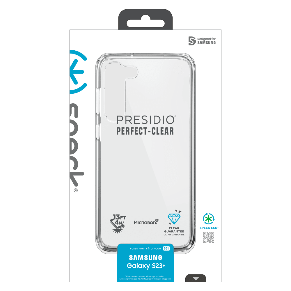 Speck Presidio Perfect Clear Case for Samsung Galaxy S23 Plus Clear