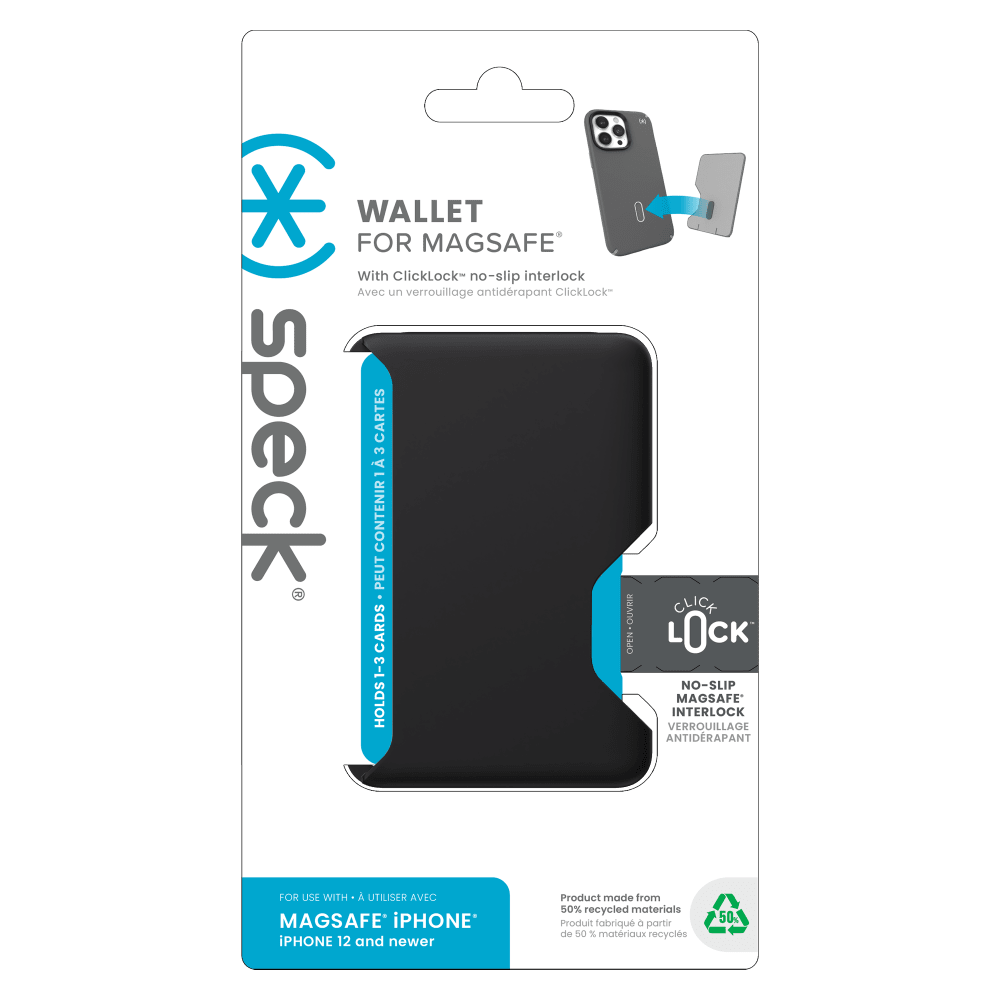 Speck CLICKLOCK MagSafe Wallet Black