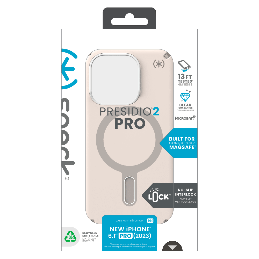 Speck Presidio2 Pro MagSafe Case for Apple iPhone 15 Pro Bleached Bone