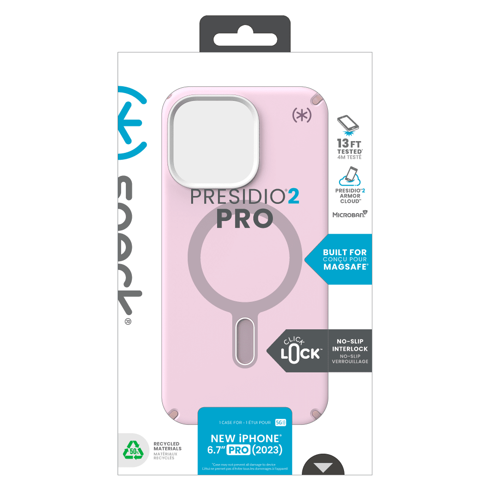 Speck Presidio2 Pro MagSafe Case for Apple iPhone 15 Pro Max Soft Lilac