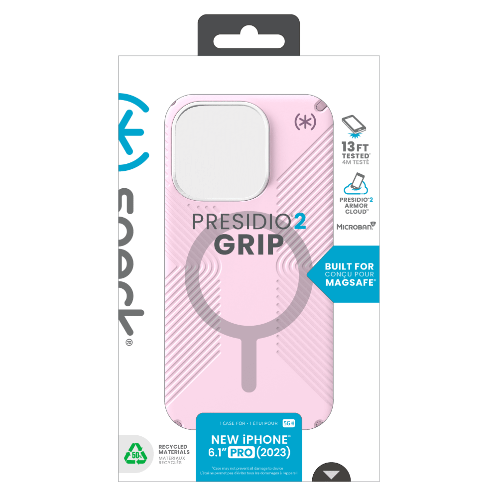 Speck Presidio2 Grip MagSafe Case for Apple iPhone 15 Pro Soft Lilac