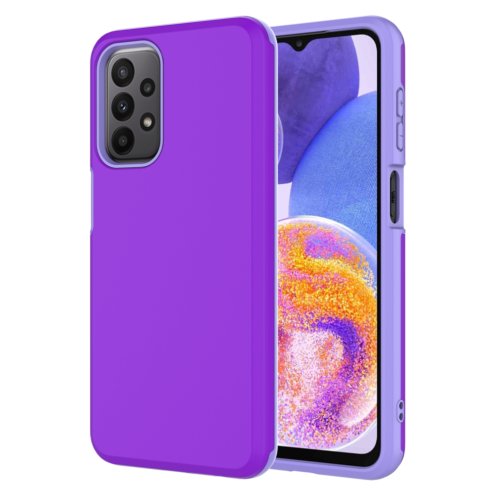 AMPD Classic Slim Dual Layer Case for Samsung Galaxy A23 / A23 5G Purple