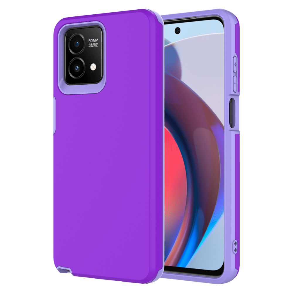 AMPD Classic Slim Dual Layer Case for Motorola Moto G 5G (2023) Purple