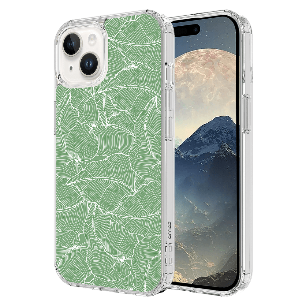 AMPD TPU / Acrylic HD Print MagSafe Case for Apple iPhone 15 Palm