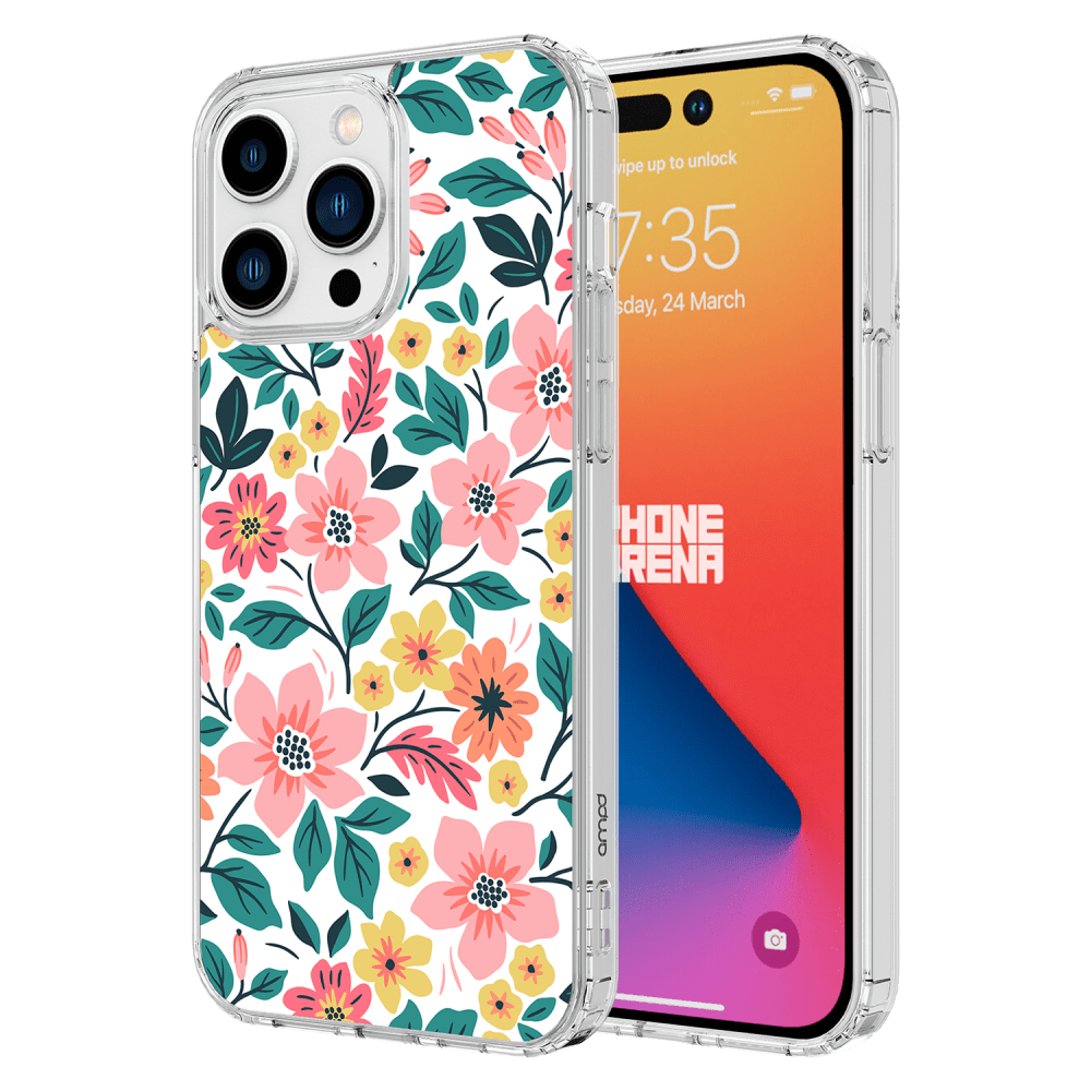 AMPD TPU / Acrylic HD Print MagSafe Case for Apple iPhone 15 Pro Max Wildflower