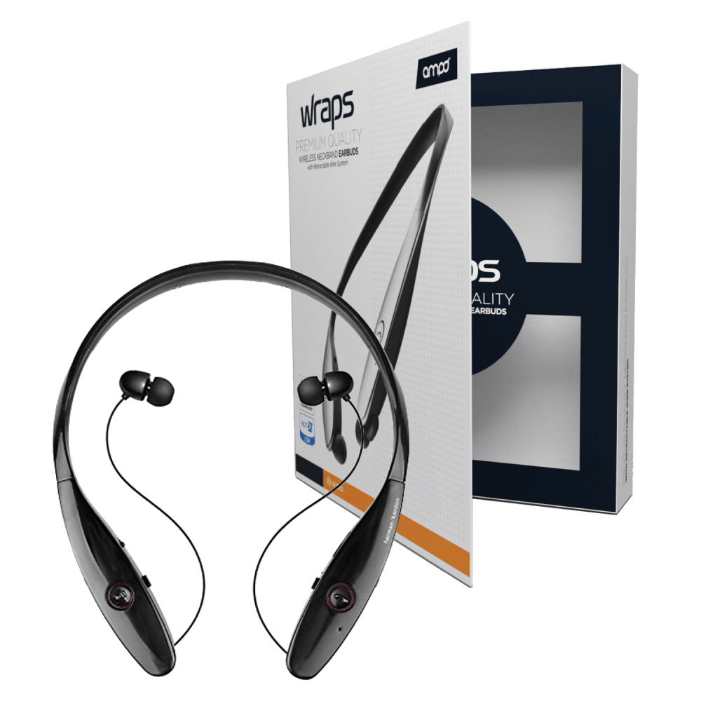 AMPD Around the Neck In Ear Bluetooth Headphones Black