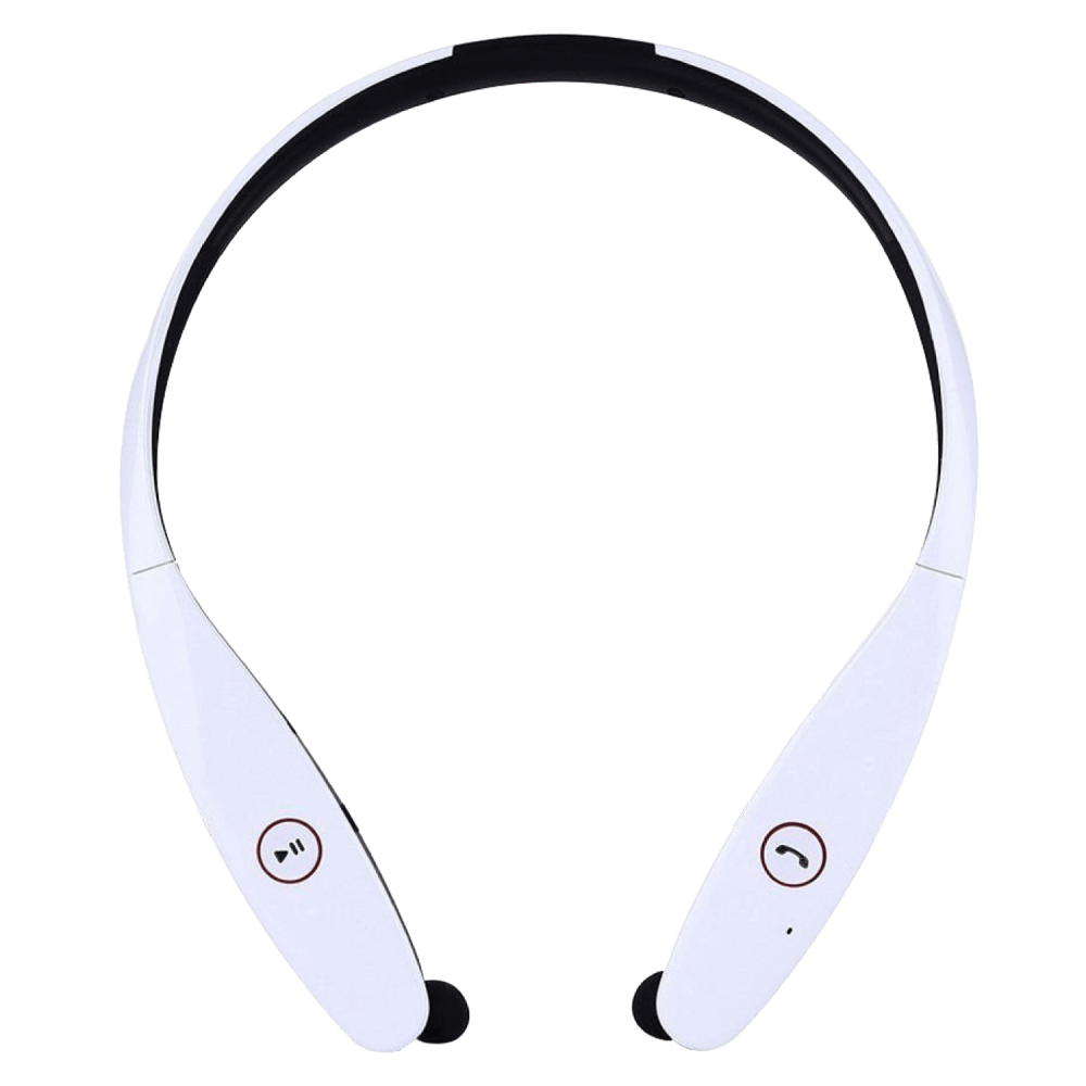 AMPD Around the Neck In Ear Bluetooth Headphones White