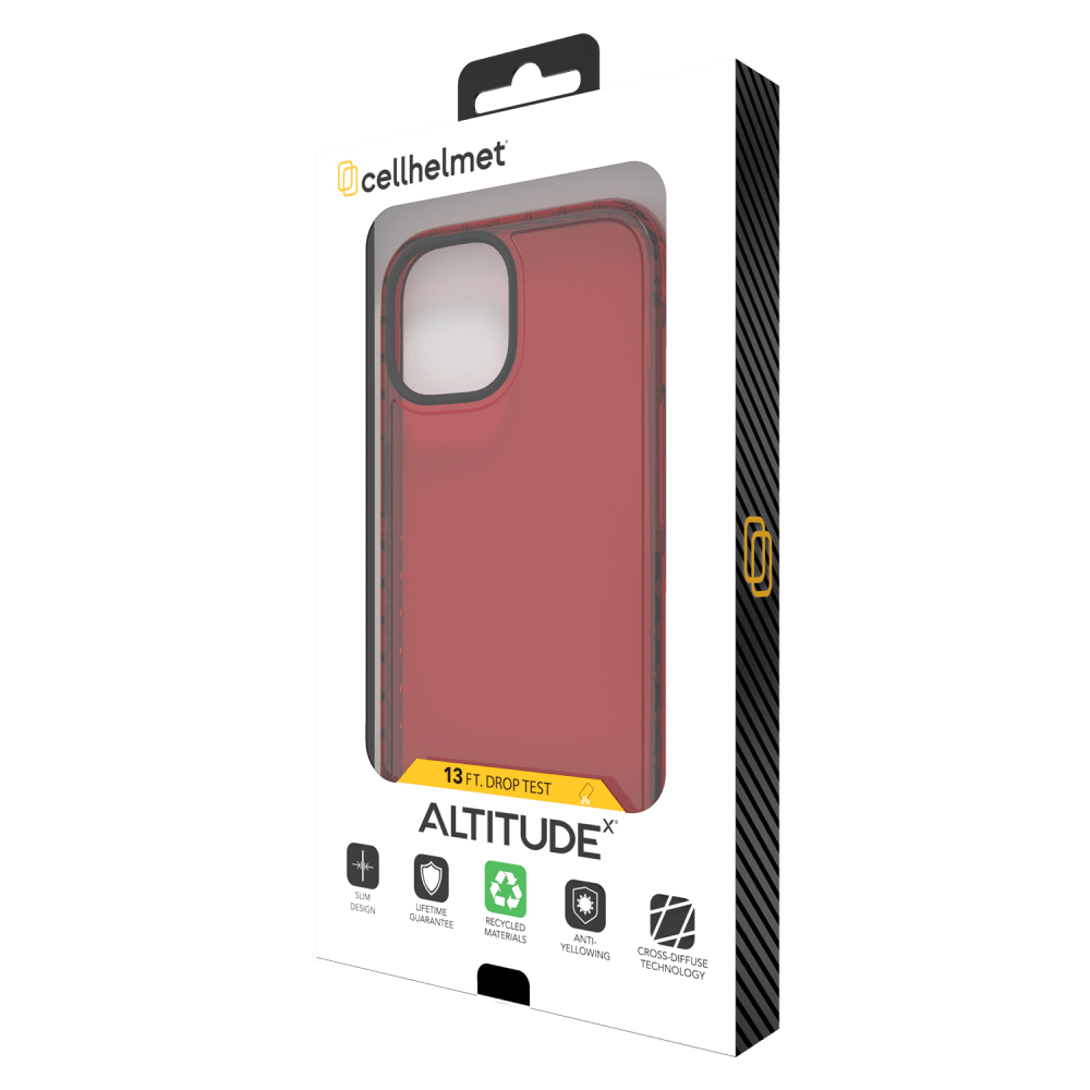 cellhelmet Altitude X Case for Apple iPhone 15 Pro Max Scarlett Red