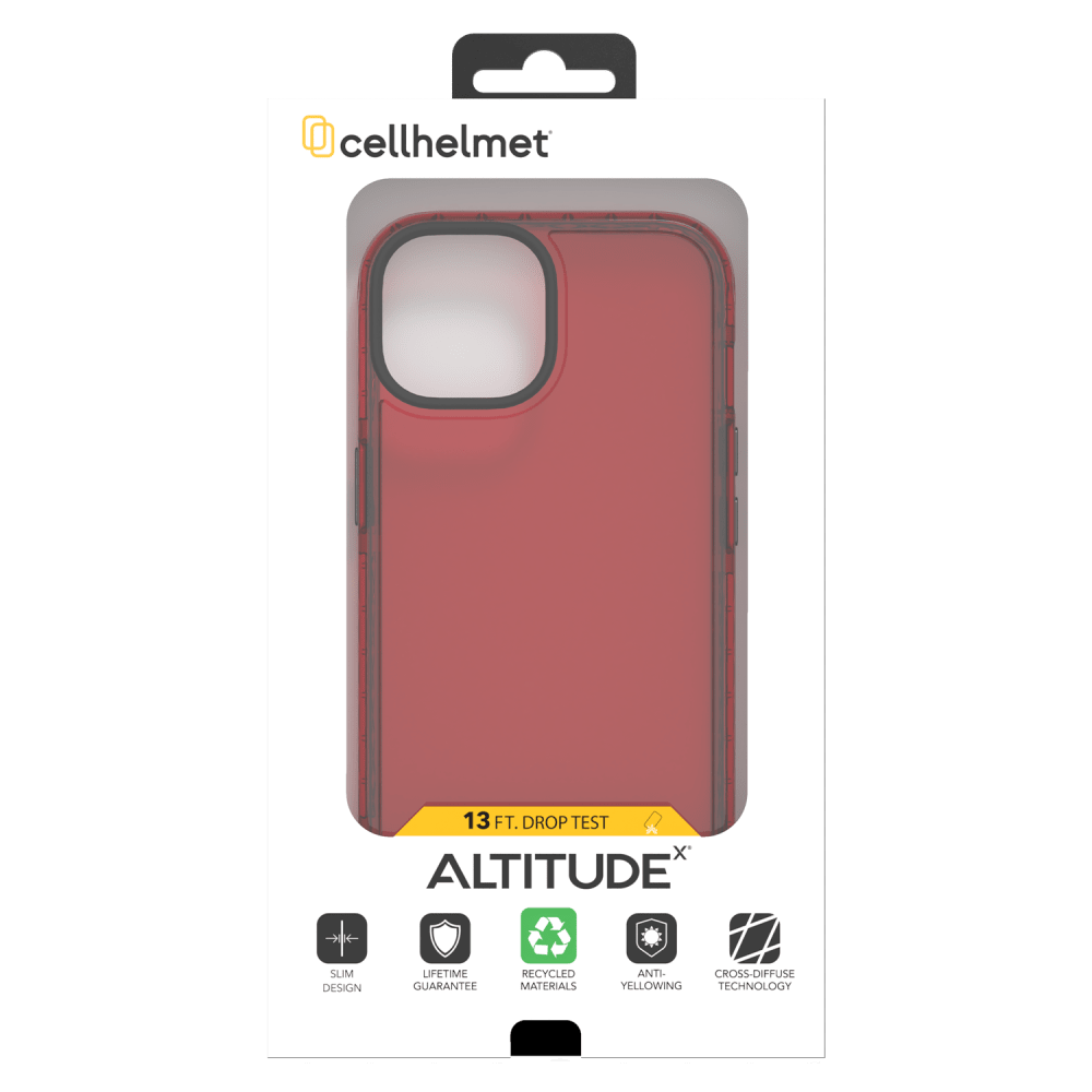 cellhelmet Altitude X Case for Apple iPhone 15 Pro Scarlett Red