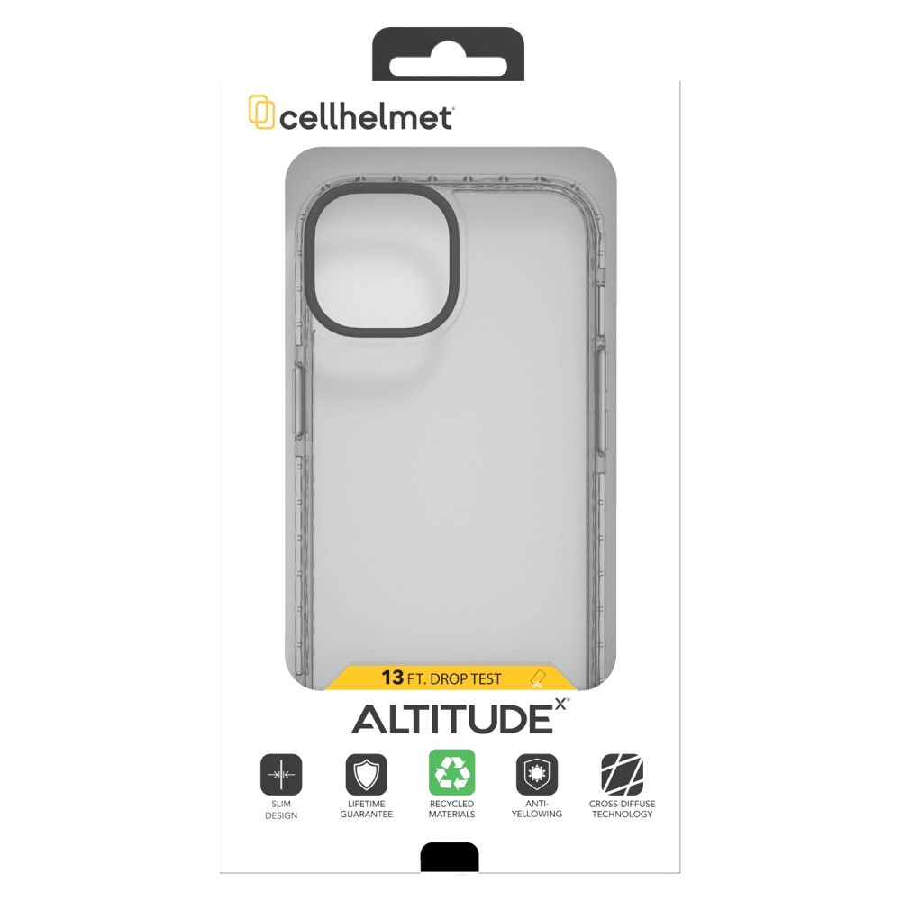 cellhelmet Altitude X Case for Apple iPhone 15 Crystal Clear