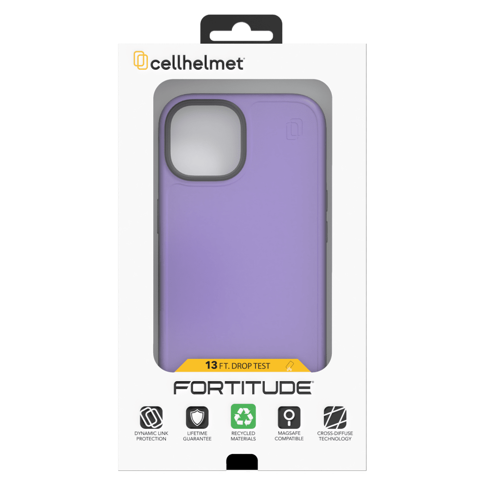 cellhelmet Fortitude MagSafe Case for Apple iPhone 15 Midnight Lilac