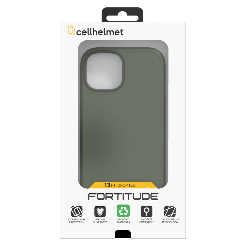 cellhelmet Fortitude MagSafe Case for Apple iPhone 15 Pro Olive