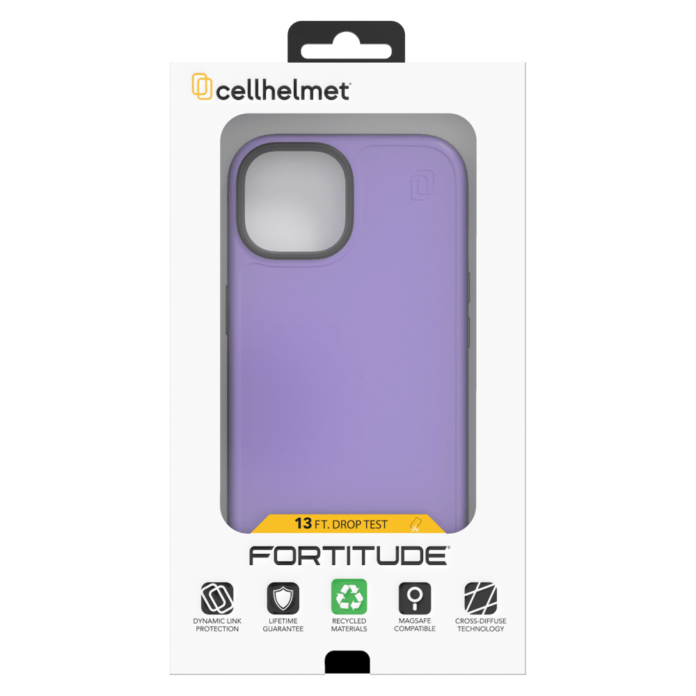 cellhelmet Fortitude MagSafe Case for Apple iPhone 15 Pro Midnight Lilac