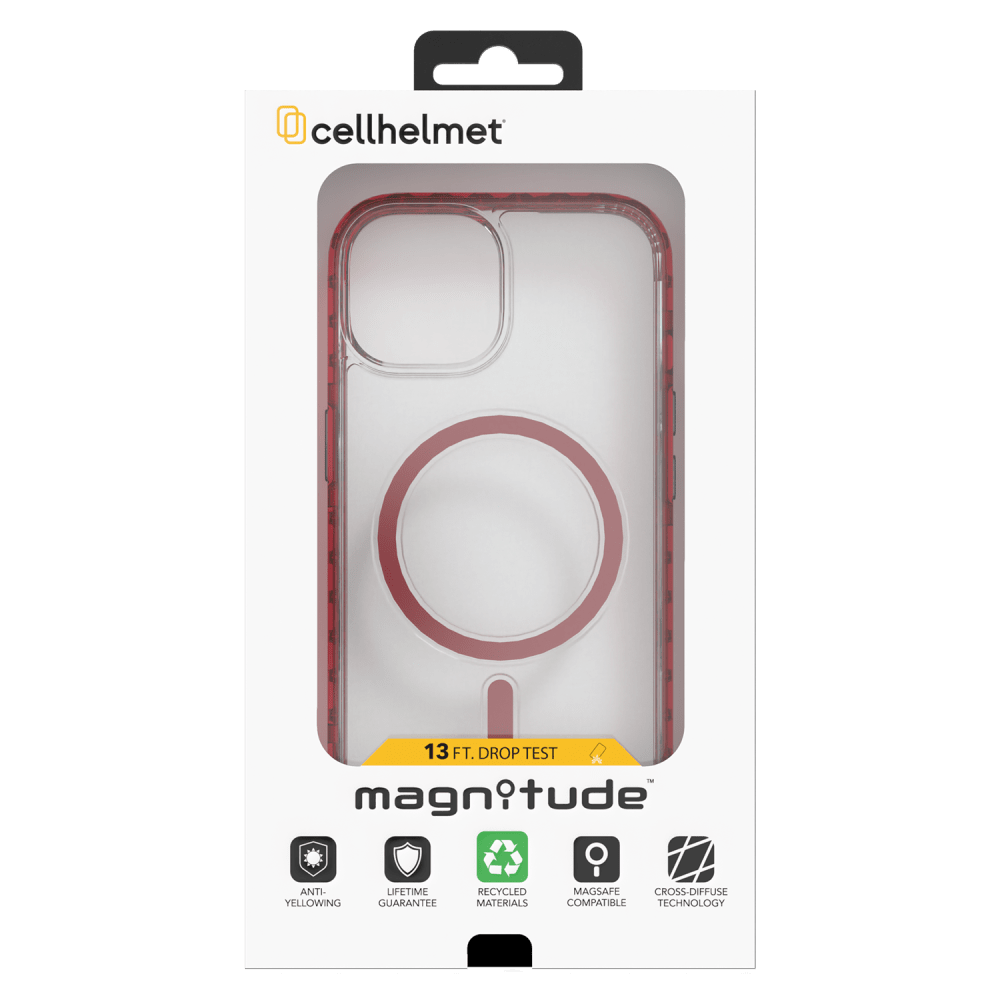 cellhelmet Magnitude MagSafe Case for Apple iPhone 15 Pro Scarlett Red