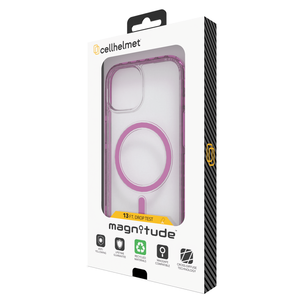 cellhelmet Magnitude MagSafe Case for Apple iPhone 15 Pro Max Vivid Magenta