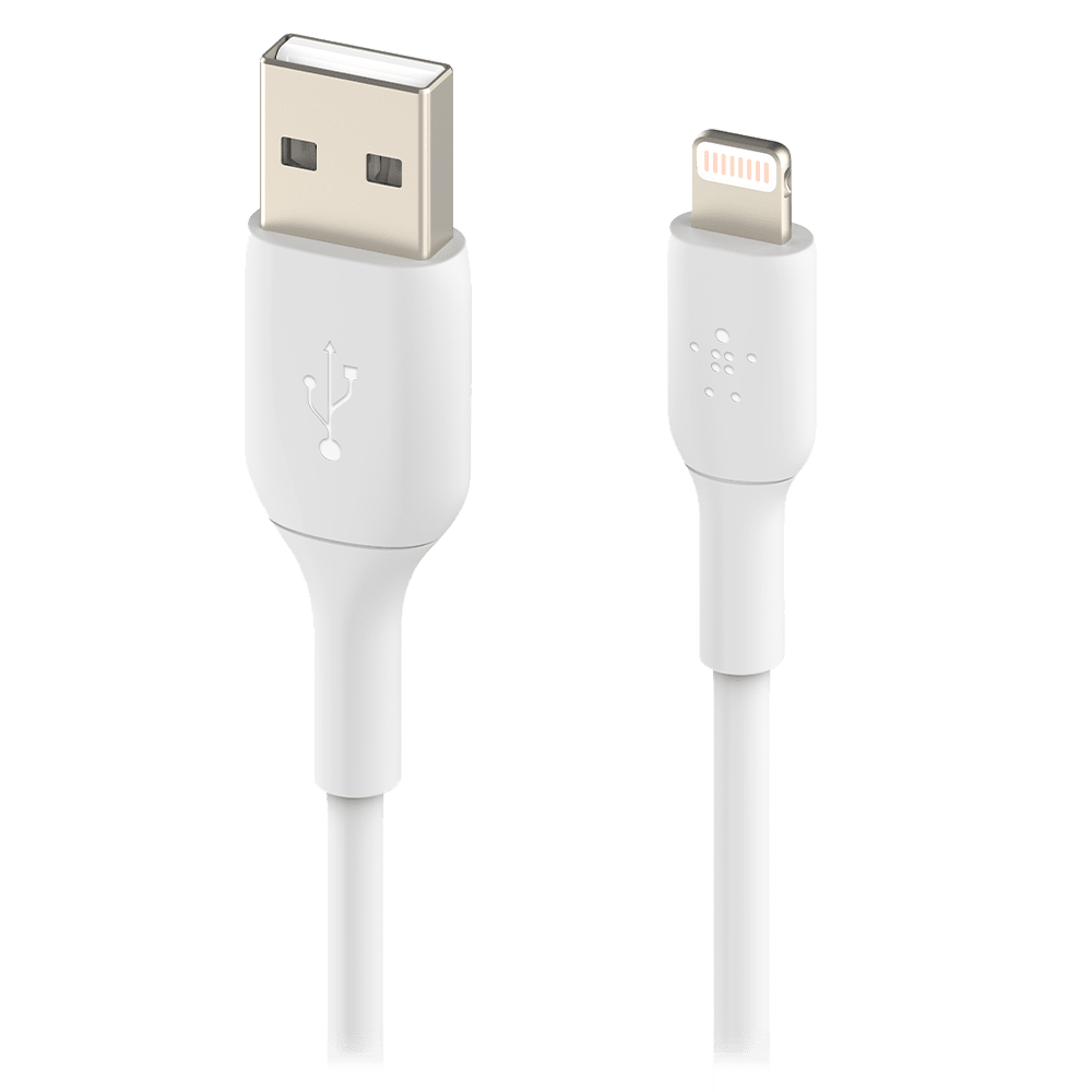 Belkin Boost Up Charge USB A to Apple Lightning Cable 10ft White