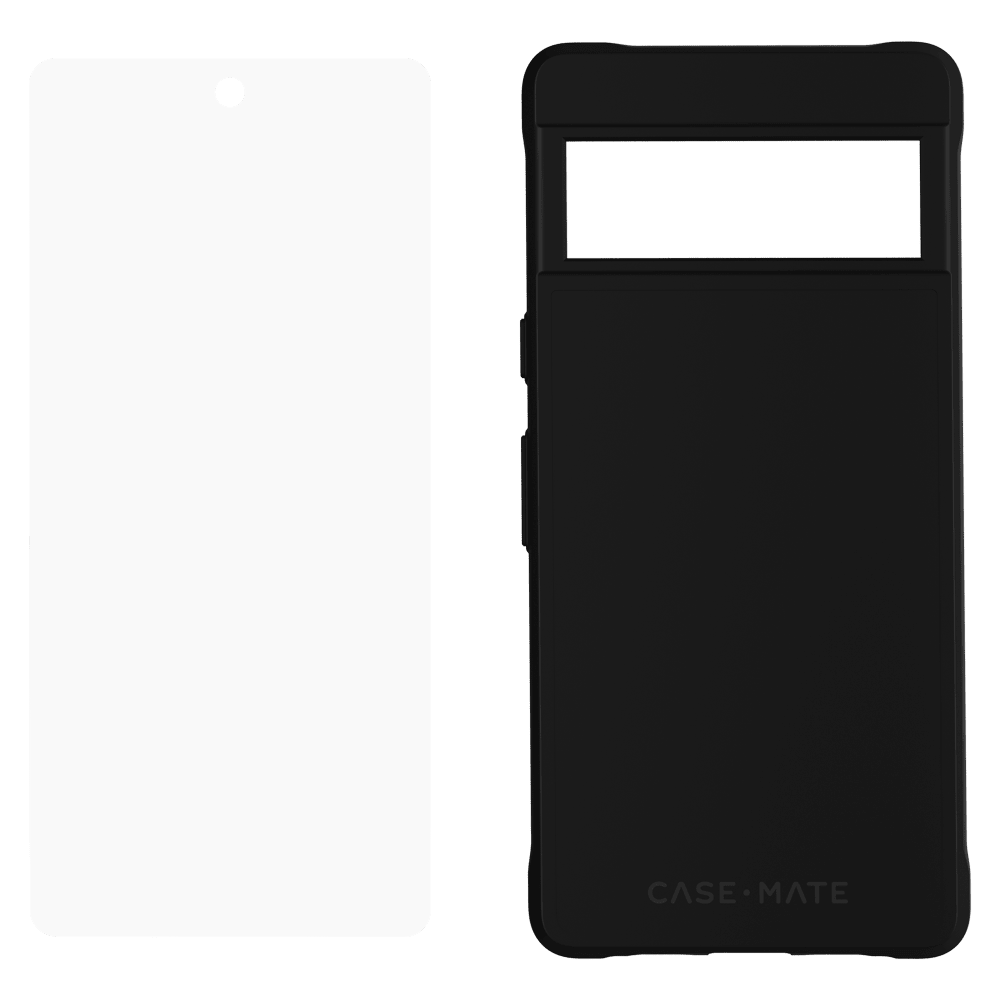 Case-Mate Protection Pack Tough Case and Glass Screen Protector for Google Pixel 7a Black