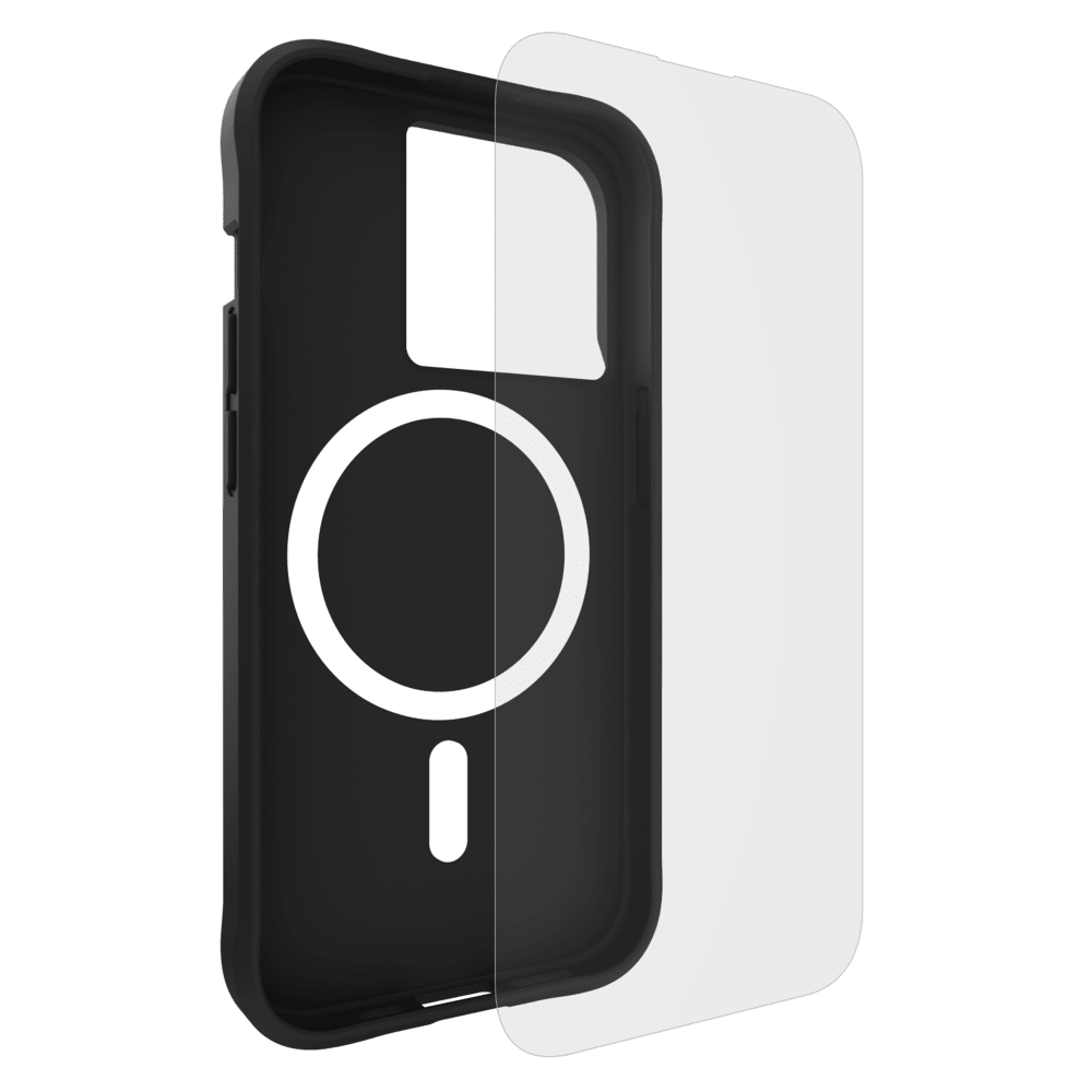 Case-Mate Protection Pack Tough Case and Glass Screen Protector for Apple iPhone 15 Pro Black