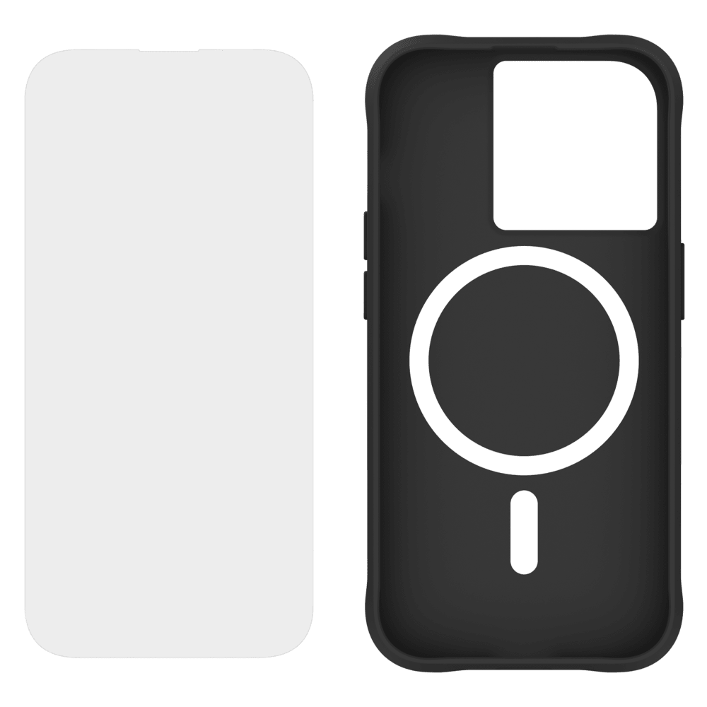 Case-Mate Protection Pack Tough Case and Glass Screen Protector for Apple iPhone 15 Pro Black