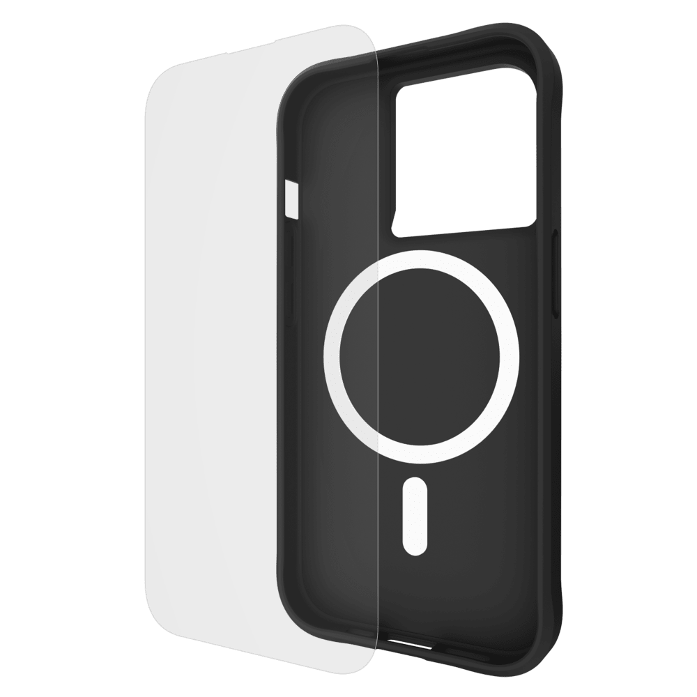 Case-Mate Protection Pack Tough Case and Glass Screen Protector for Apple iPhone 15 Pro Black