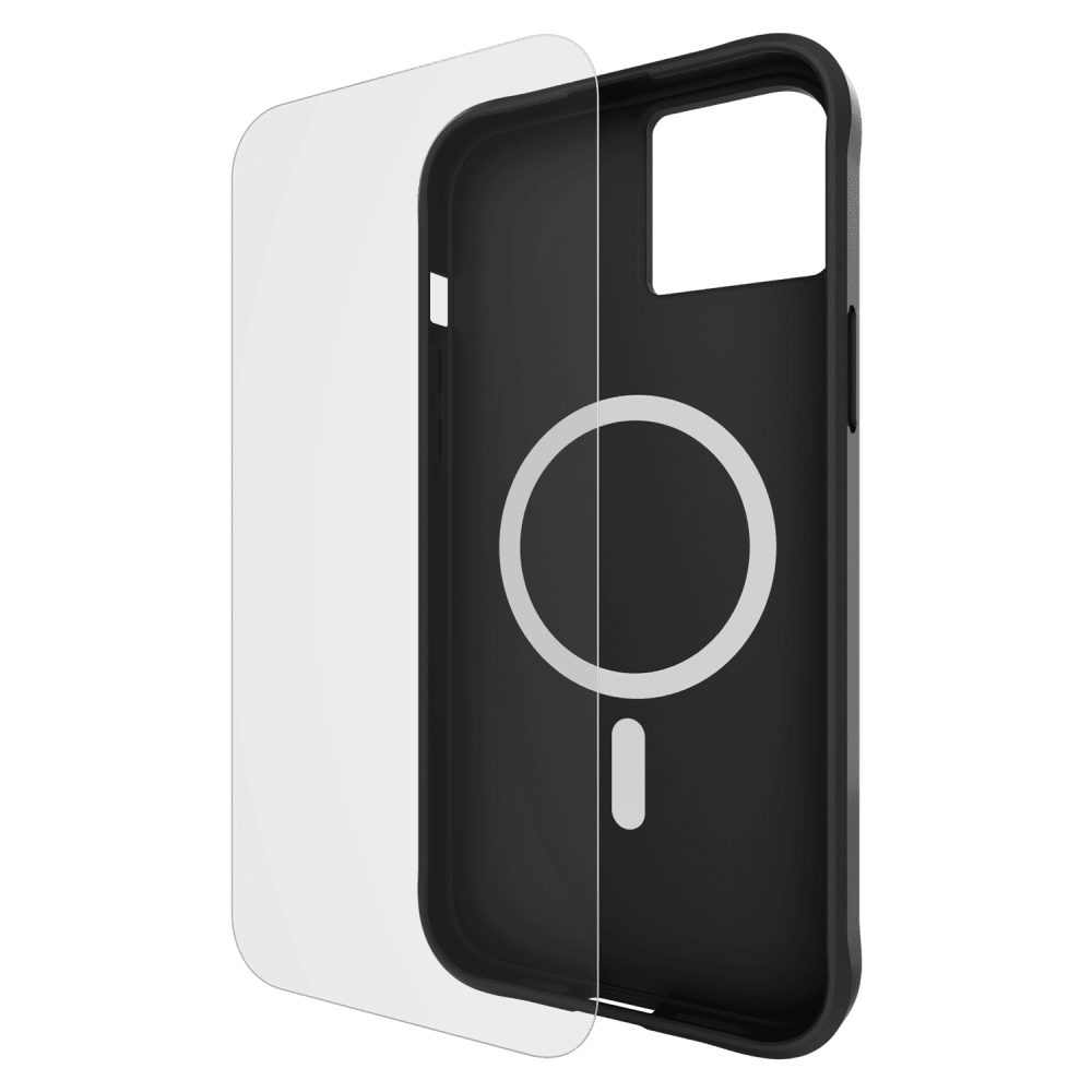 Case-Mate Protection Pack Tough Case and Glass Screen Protector for Apple iPhone 15 Plus Black