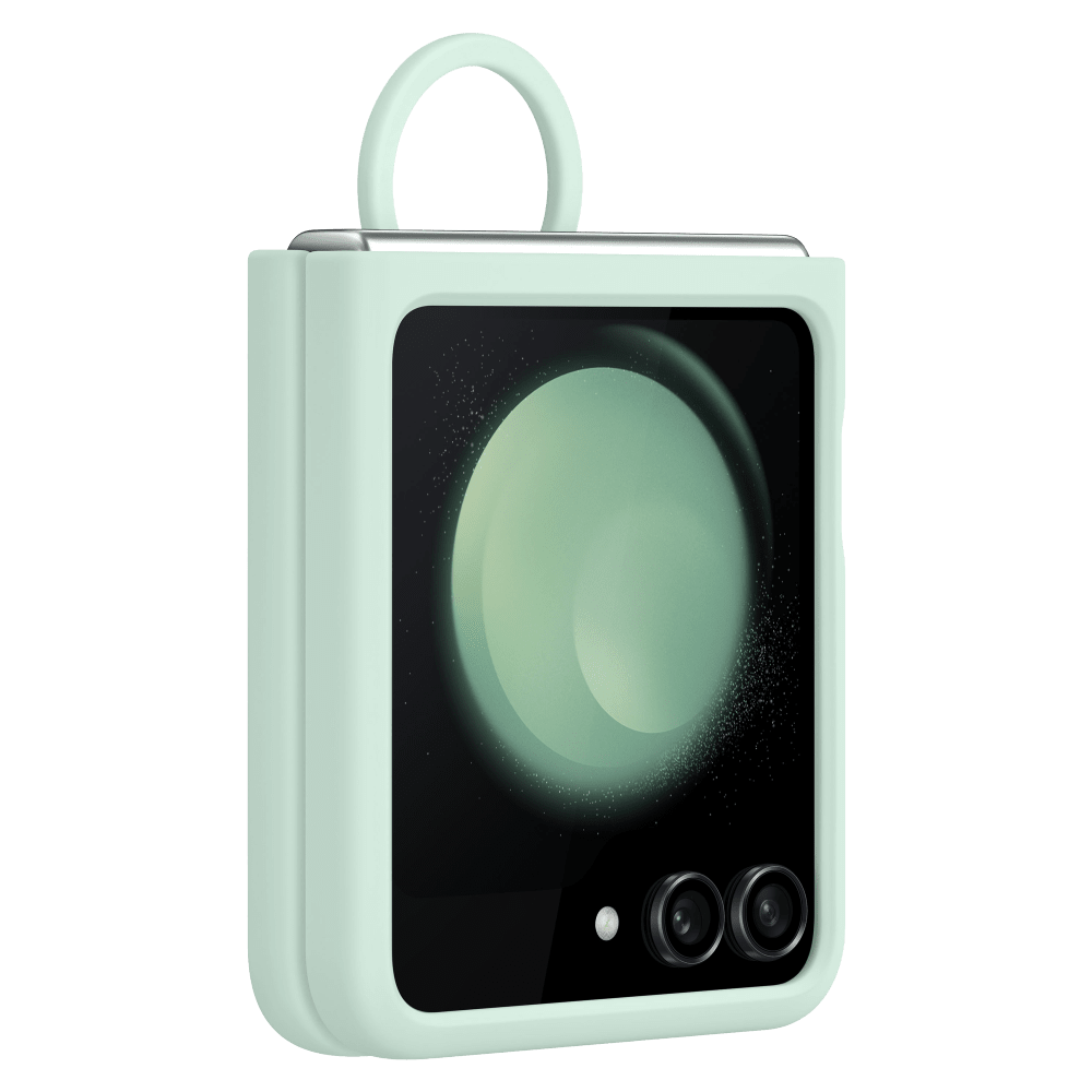 Samsung Silicone Case with Ring for Samsung Galaxy Z Flip5 Mint