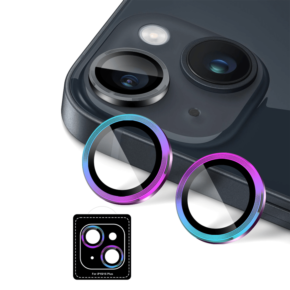 Gadget Guard Camera Lens Protector for Apple iPhone 15 / iPhone 15 Plus Iridescent